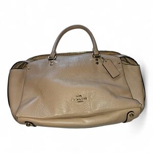 Coach Drew Satchel BEECHWOOD Pebble Leather Bag